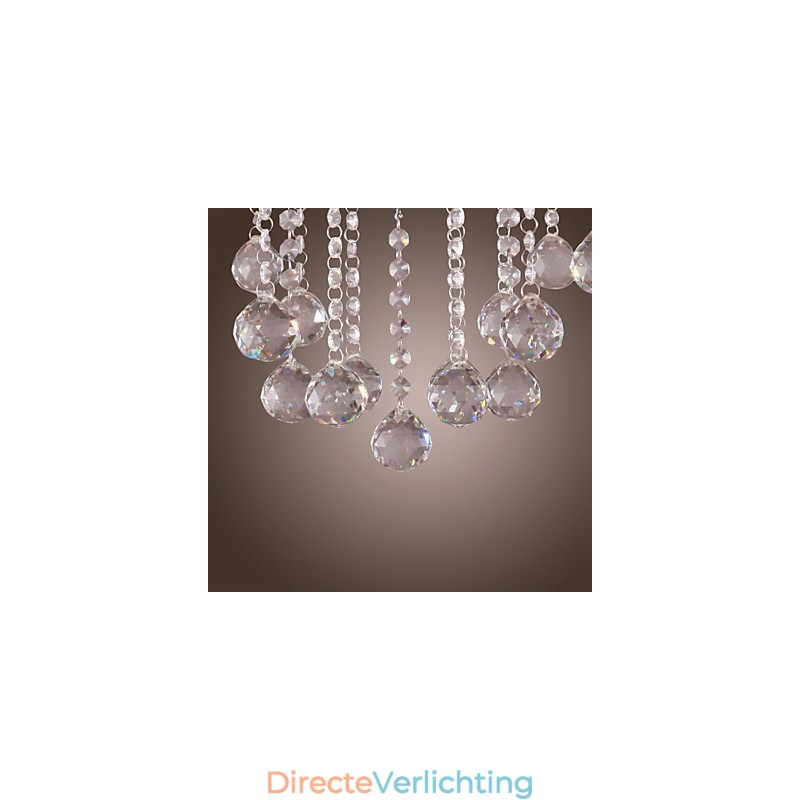 Chroom Elegante Kristallen Kaars Kroonluchter