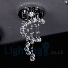 1 lichts moderne K9 kristal ronde plafondlamp