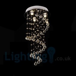 3-lichts moderne K9 Crystal ronde plafondlamp