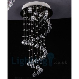3-lichts moderne K9 Crystal ronde plafondlamp