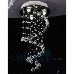 3-lichts moderne K9 Crystal ronde plafondlamp