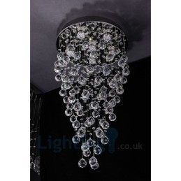 6-lichts moderne K9 Crystal ronde plafondlamp