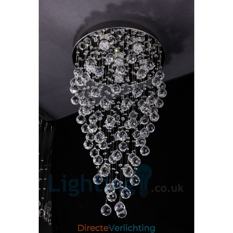 6-lichts moderne K9 Crystal ronde plafondlamp