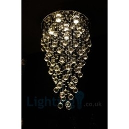 6-lichts moderne K9 Crystal ronde plafondlamp
