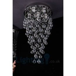6-lichts moderne K9 Crystal ronde plafondlamp