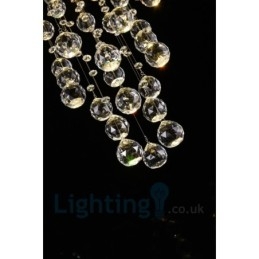 6-lichts moderne K9 Crystal ronde plafondlamp