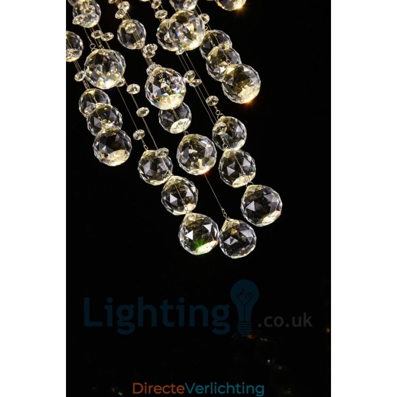 6-lichts moderne K9 Crystal ronde plafondlamp