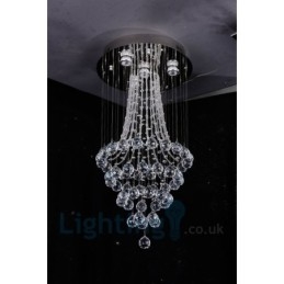 4-lichts moderne K9 Crystal ronde plafondlamp