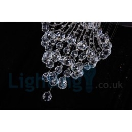 4-lichts moderne K9 Crystal ronde plafondlamp