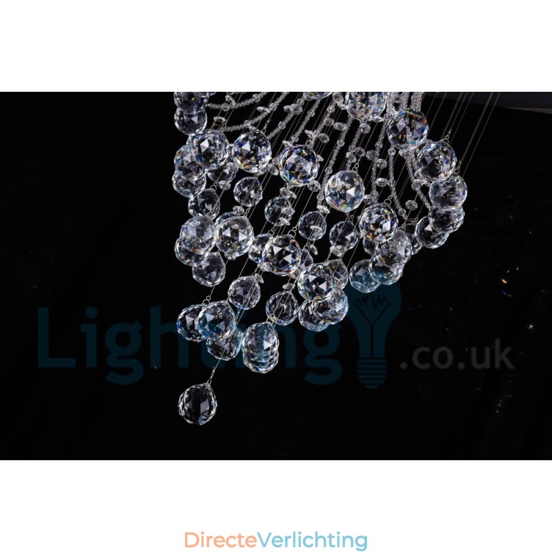 4-lichts moderne K9 Crystal ronde plafondlamp