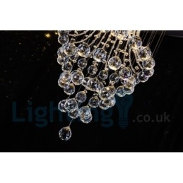 4-lichts moderne K9 Crystal ronde plafondlamp