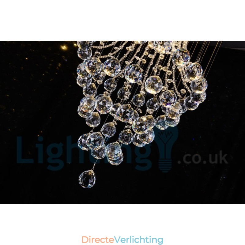 4-lichts moderne K9 Crystal ronde plafondlamp