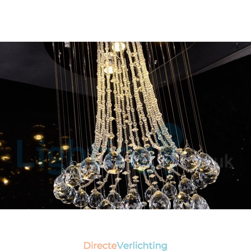 4-lichts moderne K9 Crystal ronde plafondlamp