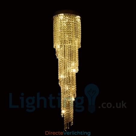 4 x GU10 + 8 x G4 150CM Lange Kristallen Druppellamp Moderne K9 Kristal Ronde Plafondlamp 4 x GU10 + 8 x G4 150CM Lange Kristallen Druppellamp Moderne K9 Kristal Ronde Plafondlamp