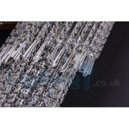 4 x GU10 + 8 x G4 150CM Lange Kristallen Druppellamp Moderne K9 Kristal Ronde Plafondlamp