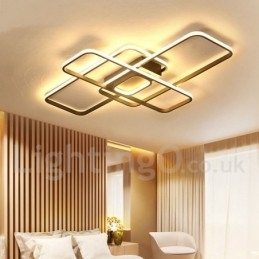 Moderne eigentijdse aluminium schilderij plafondlamp inbouwlamp met afstandsbediening dimmer kan ook worden gebruikt als wandlamp