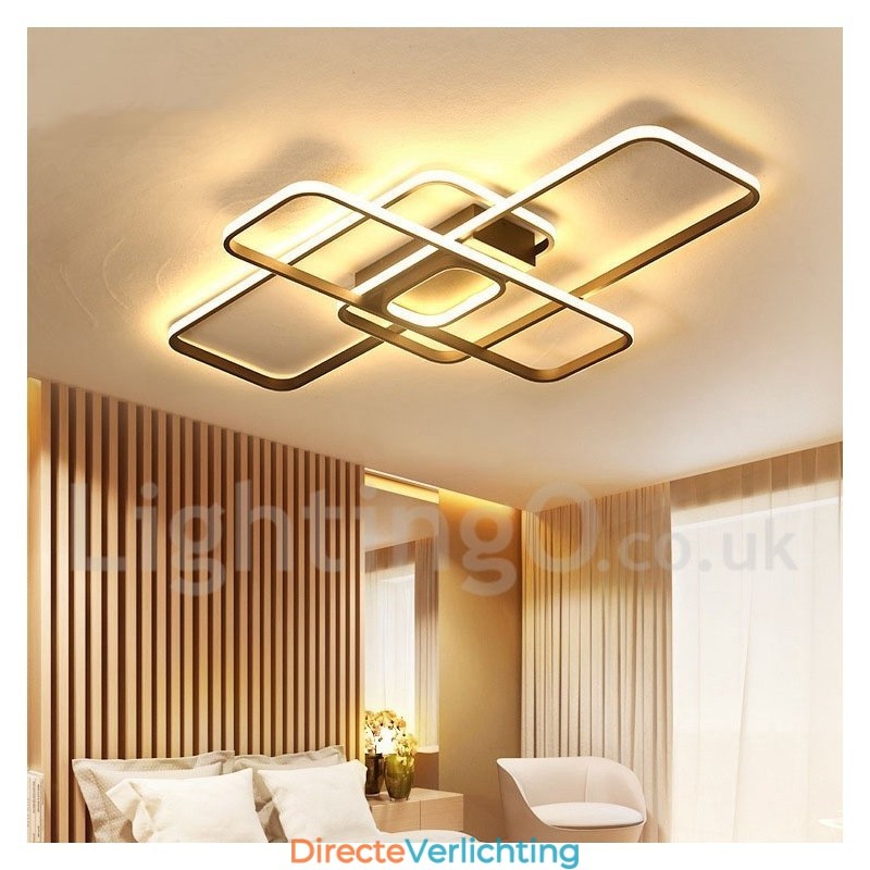 Moderne eigentijdse aluminium schilderij plafondlamp inbouwlamp met afstandsbediening dimmer kan ook worden gebruikt als wandlamp