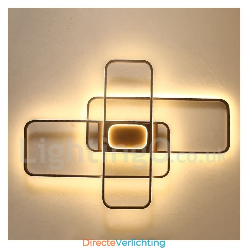 Moderne eigentijdse aluminium schilderij plafondlamp inbouwlamp met afstandsbediening dimmer kan ook worden gebruikt als wandlamp