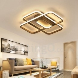 Moderne eigentijdse aluminium schilderij plafondlamp inbouwlamp met afstandsbediening dimmer kan ook worden gebruikt als wandlamp