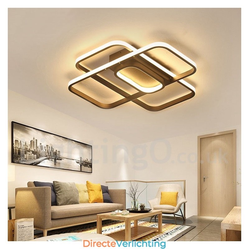 Moderne eigentijdse aluminium schilderij plafondlamp inbouwlamp met afstandsbediening dimmer kan ook worden gebruikt als wandlamp