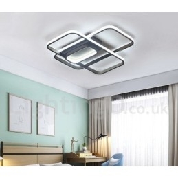 Moderne eigentijdse aluminium schilderij plafondlamp inbouwlamp met afstandsbediening dimmer kan ook worden gebruikt als wandlamp