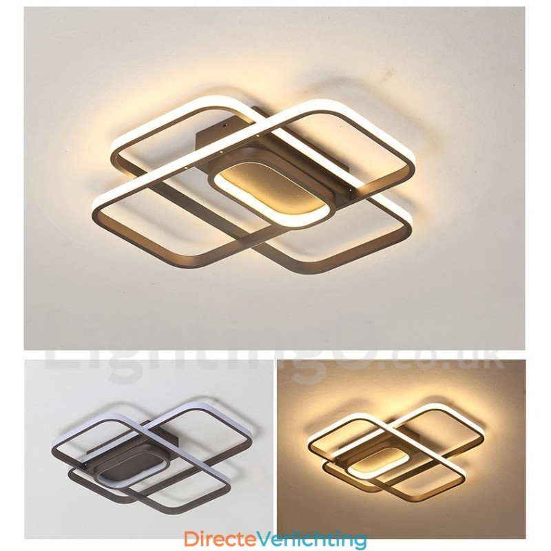 Moderne eigentijdse aluminium schilderij plafondlamp inbouwlamp met afstandsbediening dimmer kan ook worden gebruikt als wandlamp