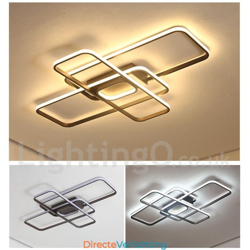 Moderne eigentijdse aluminium schilderij plafondlamp inbouwlamp met afstandsbediening dimmer kan ook worden gebruikt als wandlamp