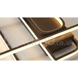 Moderne eigentijdse aluminium schilderij plafondlamp inbouwlamp met afstandsbediening dimmer kan ook worden gebruikt als wandlamp