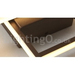 Moderne eigentijdse aluminium schilderij plafondlamp inbouwlamp met afstandsbediening dimmer kan ook worden gebruikt als wandlamp