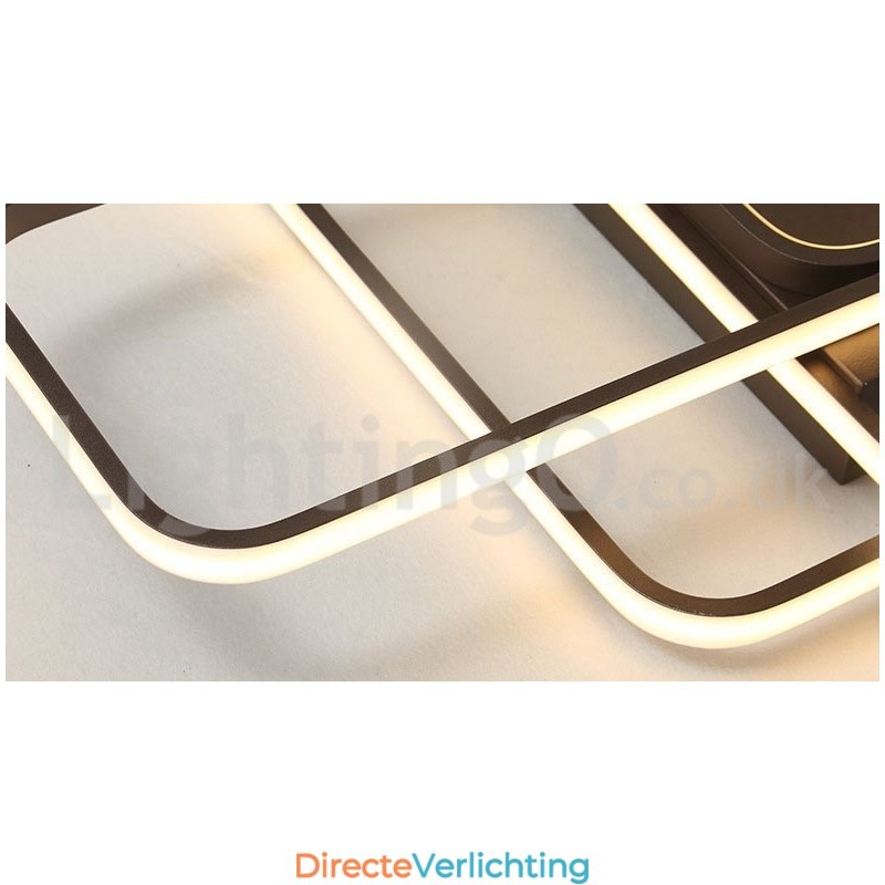 Moderne eigentijdse aluminium schilderij plafondlamp inbouwlamp met afstandsbediening dimmer kan ook worden gebruikt als wandlamp