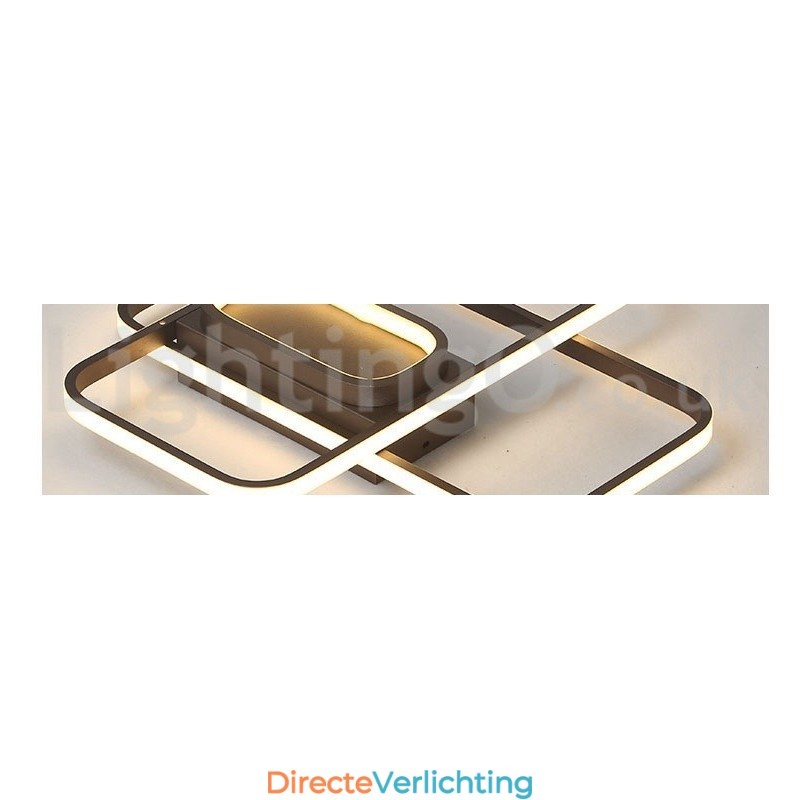 Moderne eigentijdse aluminium schilderij plafondlamp inbouwlamp met afstandsbediening dimmer kan ook worden gebruikt als wandlamp