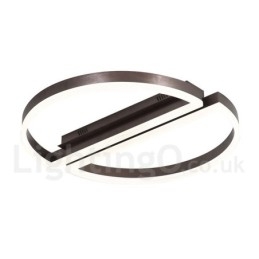 Ronde moderne eigentijdse aluminium plafondlamp, inbouwlamp met afstandsbediening en dimmer. Kan ook als wandlamp worden gebruikt.
