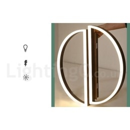 Ronde moderne eigentijdse aluminium plafondlamp, inbouwlamp met afstandsbediening en dimmer. Kan ook als wandlamp worden gebruikt.