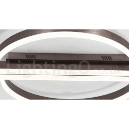 Ronde moderne eigentijdse aluminium plafondlamp, inbouwlamp met afstandsbediening en dimmer. Kan ook als wandlamp worden gebruikt.
