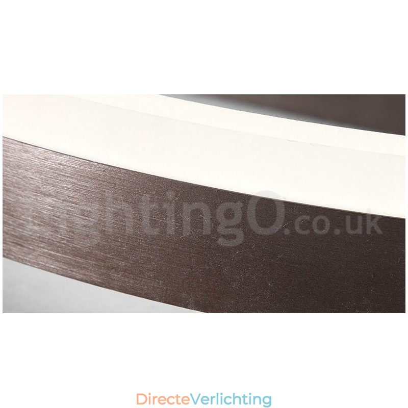 Ronde moderne eigentijdse aluminium plafondlamp, inbouwlamp met afstandsbediening en dimmer. Kan ook als wandlamp worden gebruikt.