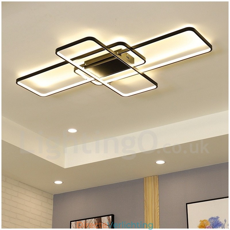 Moderne eigentijdse aluminium schilderij plafondlamp inbouw wandlamp met afstandsbediening dimmer voor woonkamer slaapkamer kan ook worden gebruikt als wandlamp
