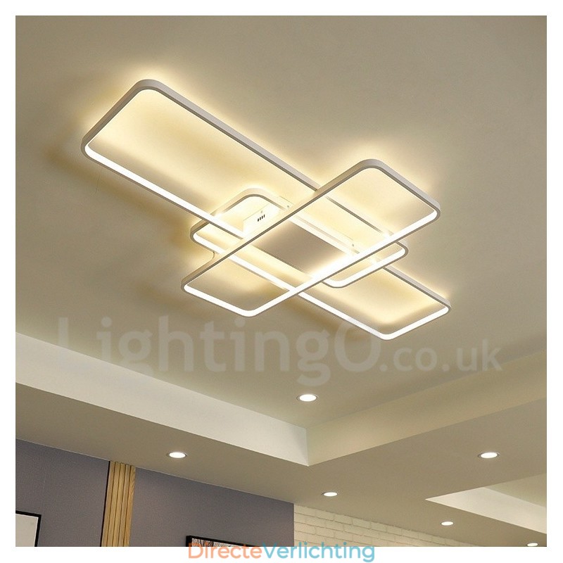 Moderne eigentijdse aluminium schilderij plafondlamp inbouw wandlamp met afstandsbediening dimmer voor woonkamer slaapkamer kan ook worden gebruikt als wandlamp