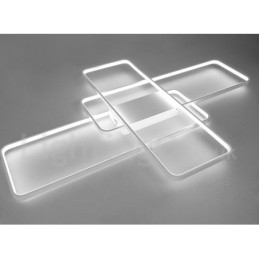 Moderne eigentijdse aluminium schilderij plafondlamp inbouw wandlamp met afstandsbediening dimmer voor woonkamer slaapkamer kan ook worden gebruikt als wandlamp