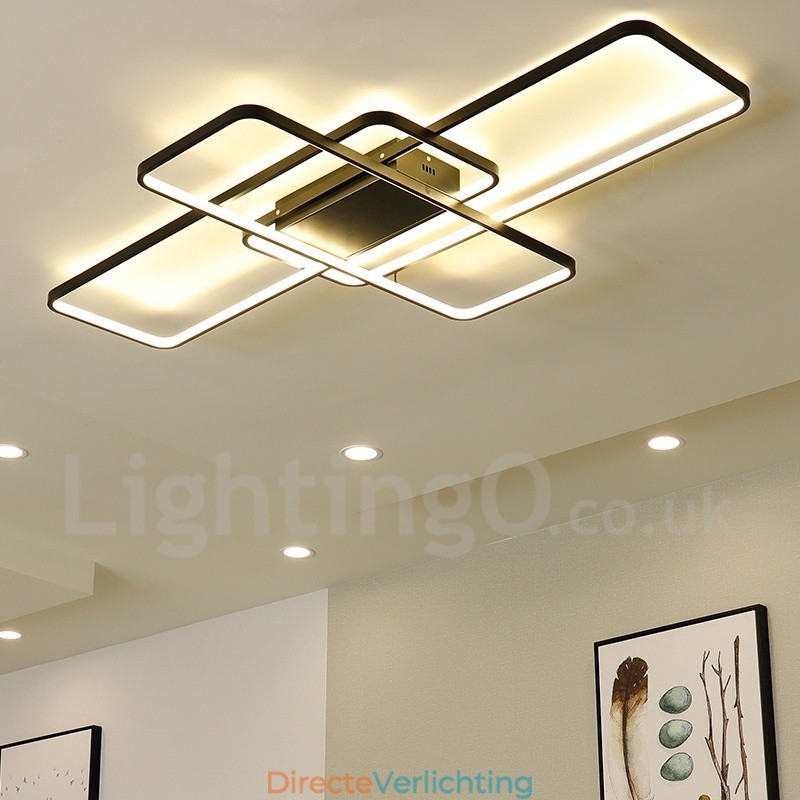 Moderne eigentijdse aluminium schilderij plafondlamp inbouw wandlamp met afstandsbediening dimmer voor woonkamer slaapkamer kan ook worden gebruikt als wandlamp