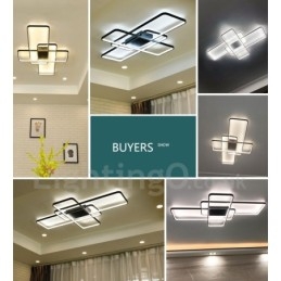 Moderne eigentijdse aluminium schilderij plafondlamp inbouw wandlamp met afstandsbediening dimmer voor woonkamer slaapkamer kan ook worden gebruikt als wandlamp