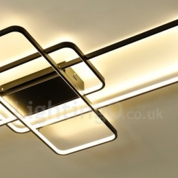 Moderne eigentijdse aluminium schilderij plafondlamp inbouw wandlamp met afstandsbediening dimmer voor woonkamer slaapkamer kan ook worden gebruikt als wandlamp
