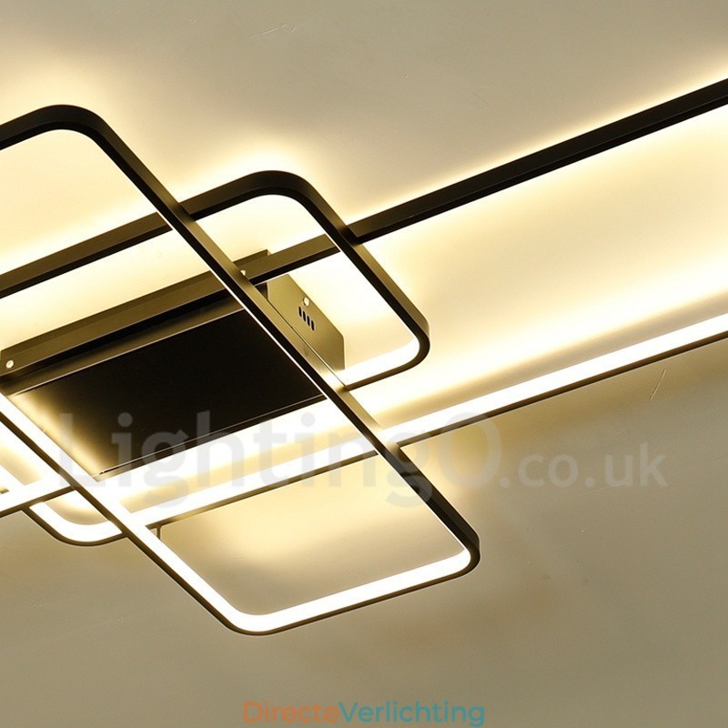 Moderne eigentijdse aluminium schilderij plafondlamp inbouw wandlamp met afstandsbediening dimmer voor woonkamer slaapkamer kan ook worden gebruikt als wandlamp