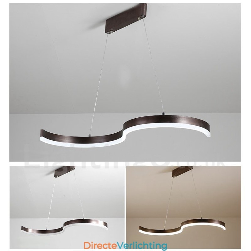 Dimbare lineaire hanglamp met afstandsbediening, modern design