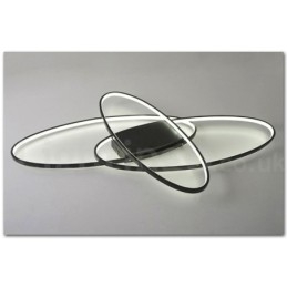 Dimbare ovale moderne eigentijdse aluminium plafondlamp, inbouwlamp voor woonkamer, slaapkamer, kan ook als wandlamp worden gebruikt