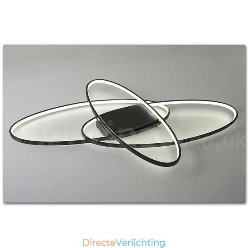 Dimbare ovale moderne eigentijdse aluminium plafondlamp, inbouwlamp voor woonkamer, slaapkamer, kan ook als wandlamp worden gebruikt