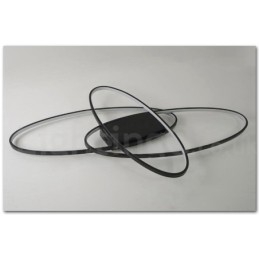 Dimbare ovale moderne eigentijdse aluminium plafondlamp, inbouwlamp voor woonkamer, slaapkamer, kan ook als wandlamp worden gebruikt