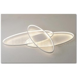 Dimbare ovale moderne eigentijdse aluminium plafondlamp, inbouwlamp voor woonkamer, slaapkamer, kan ook als wandlamp worden gebruikt