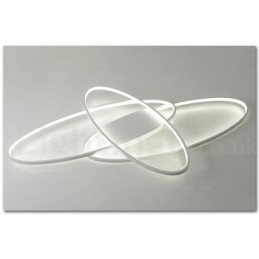 Dimbare ovale moderne eigentijdse aluminium plafondlamp, inbouwlamp voor woonkamer, slaapkamer, kan ook als wandlamp worden gebruikt