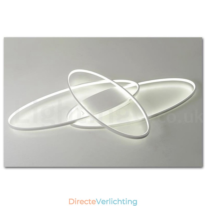 Dimbare ovale moderne eigentijdse aluminium plafondlamp, inbouwlamp voor woonkamer, slaapkamer, kan ook als wandlamp worden gebruikt
