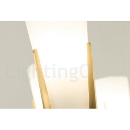 Retro Vintage Messing Kristallen Hangkaars Kroonluchter met Glazen Kapjes